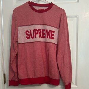 Supreme Red Crewneck Sweater Classic Design